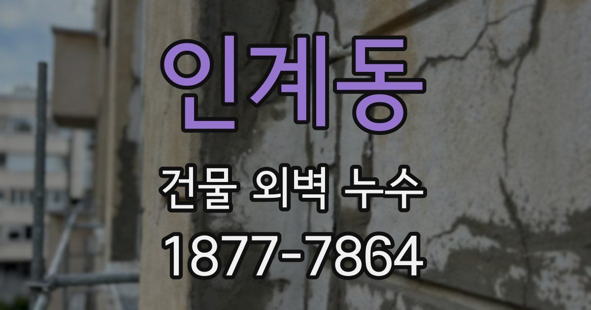 인계동 건물 외벽 누수
