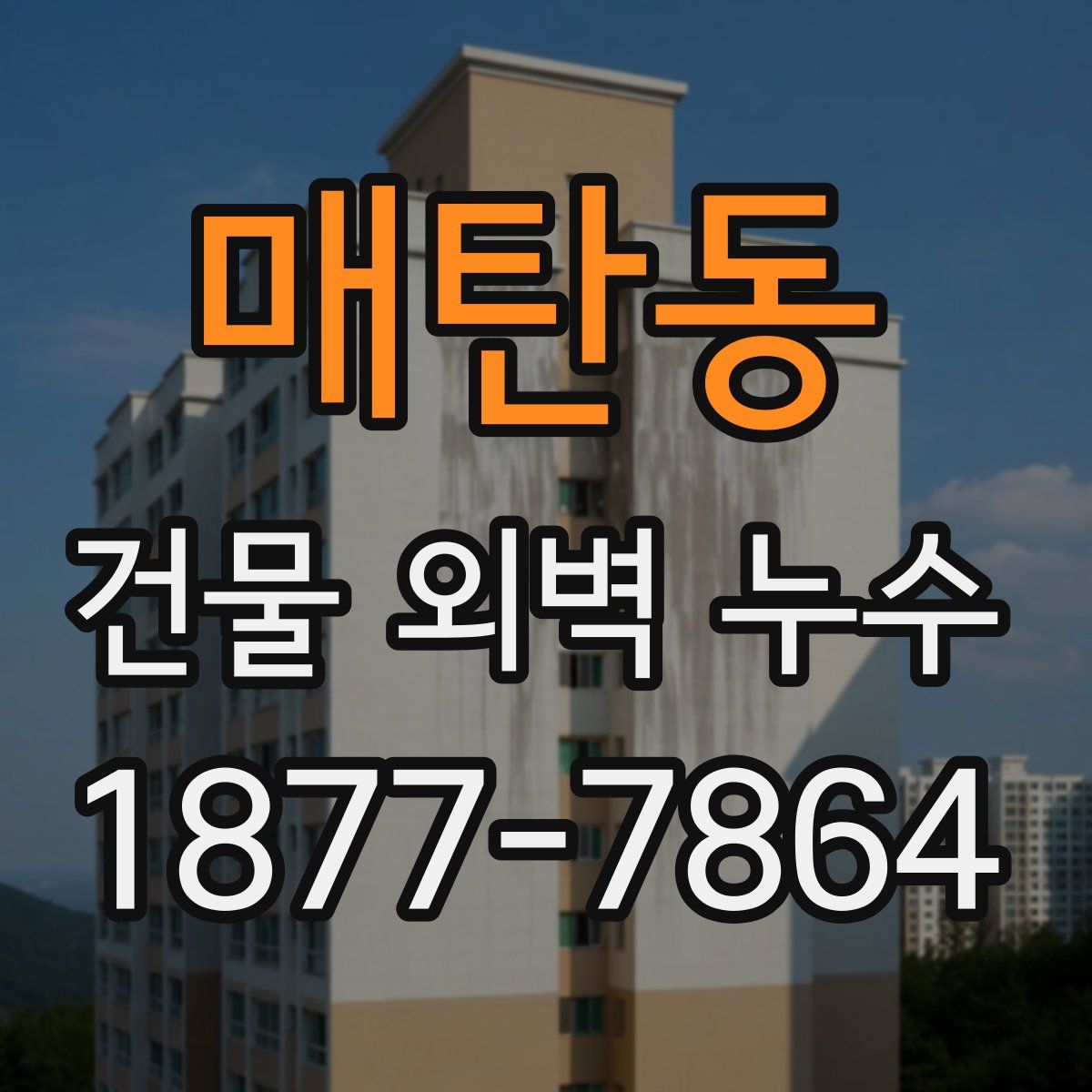매탄동 건물 외벽 누수