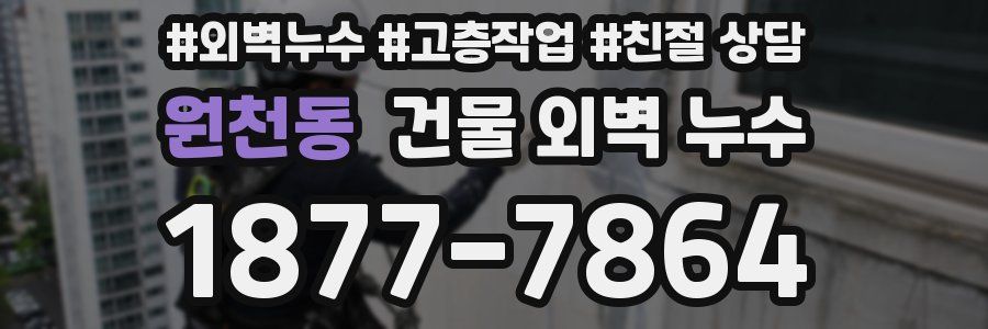 원천동 건물 외벽 누수
