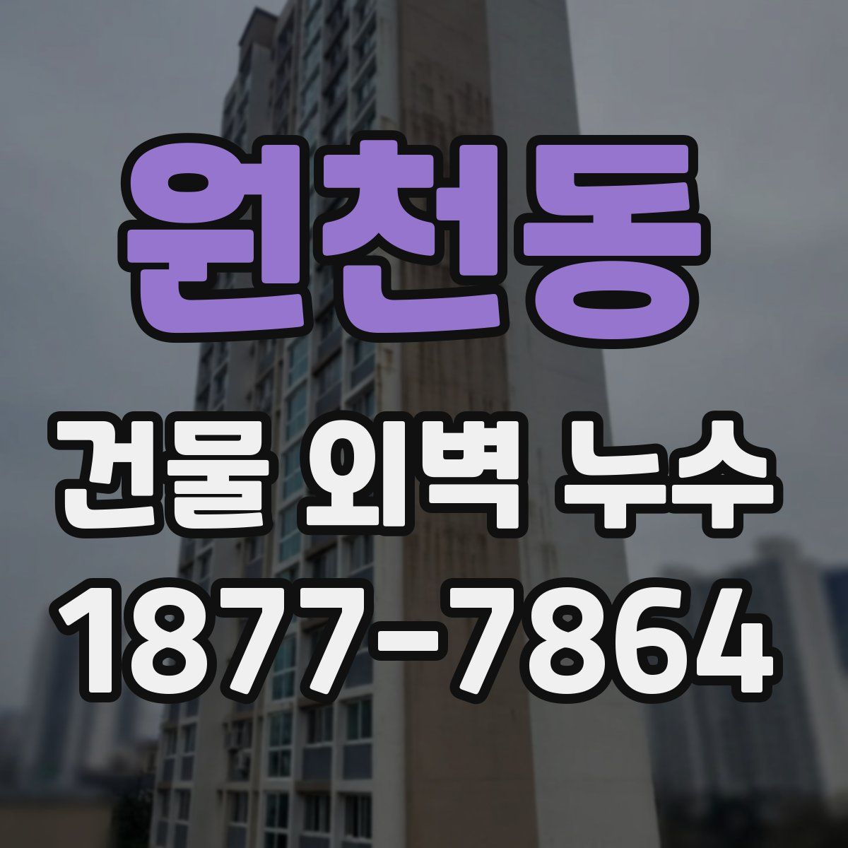 원천동 건물 외벽 누수