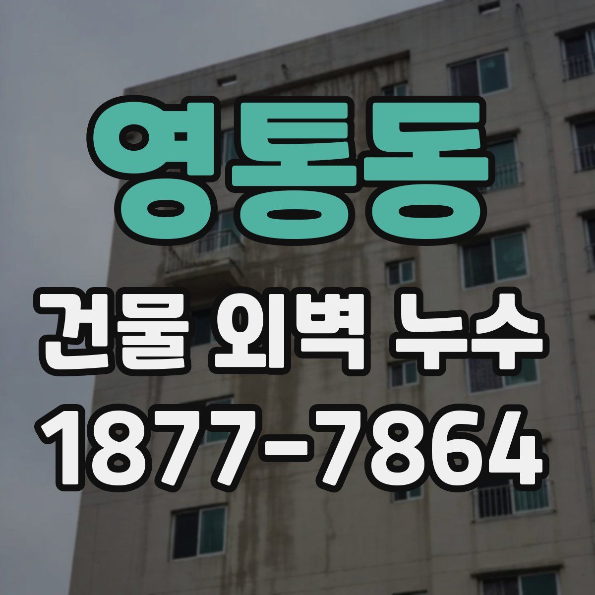 영통동 건물 외벽 누수