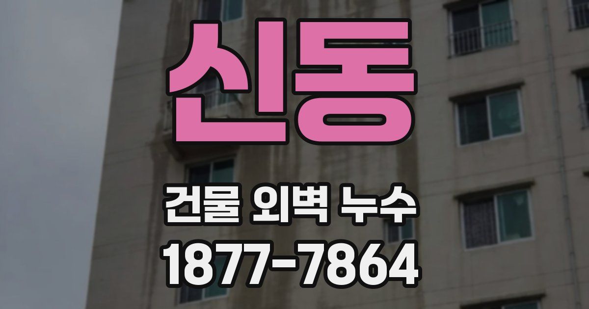 신동 건물 외벽 누수