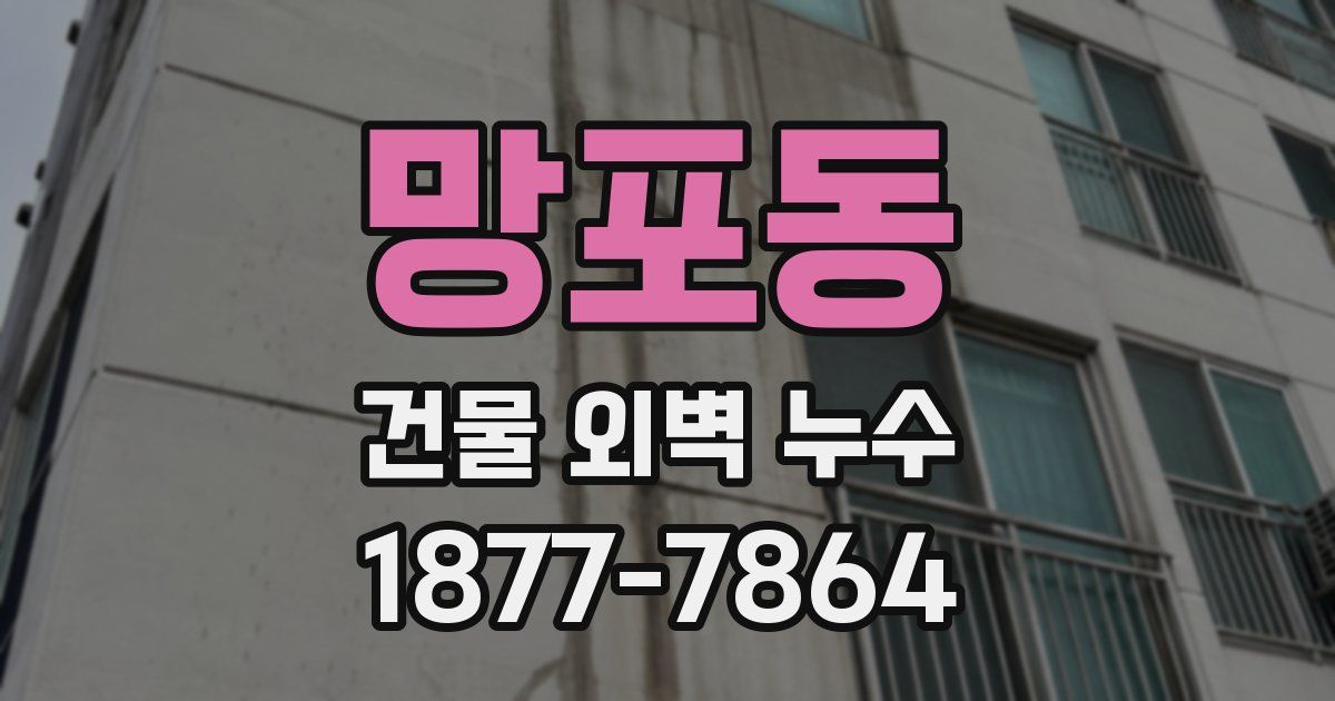 망포동 건물 외벽 누수