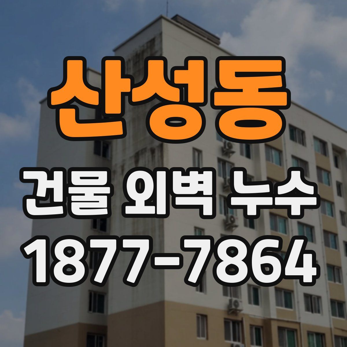 산성동 건물 외벽 누수