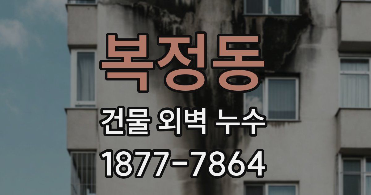 복정동 건물 외벽 누수