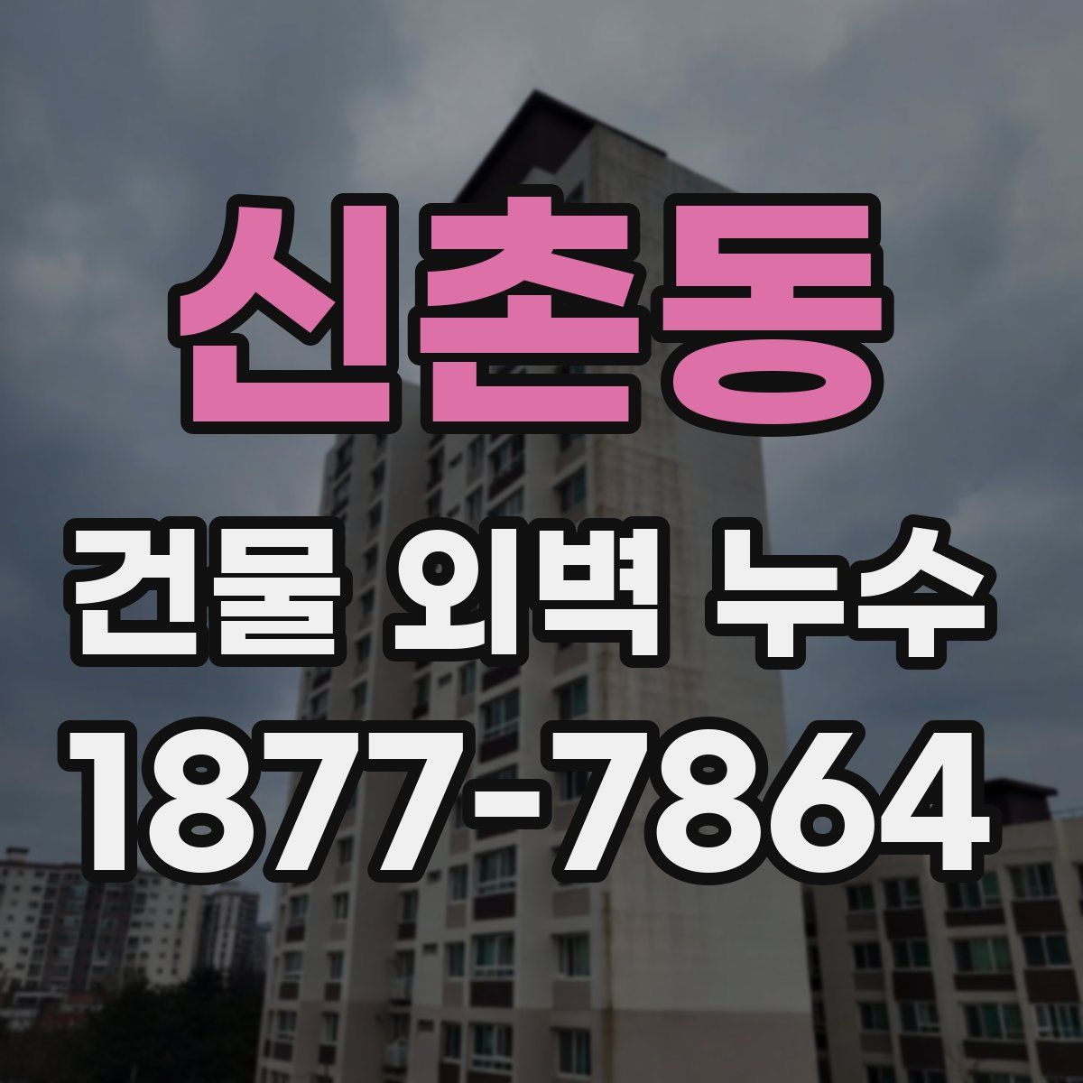 신촌동 건물 외벽 누수