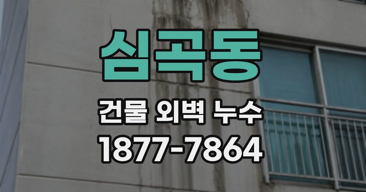 심곡동 건물 외벽 누수