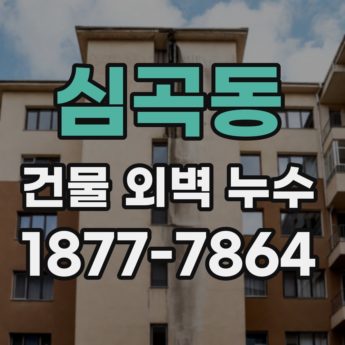 심곡동 건물 외벽 누수