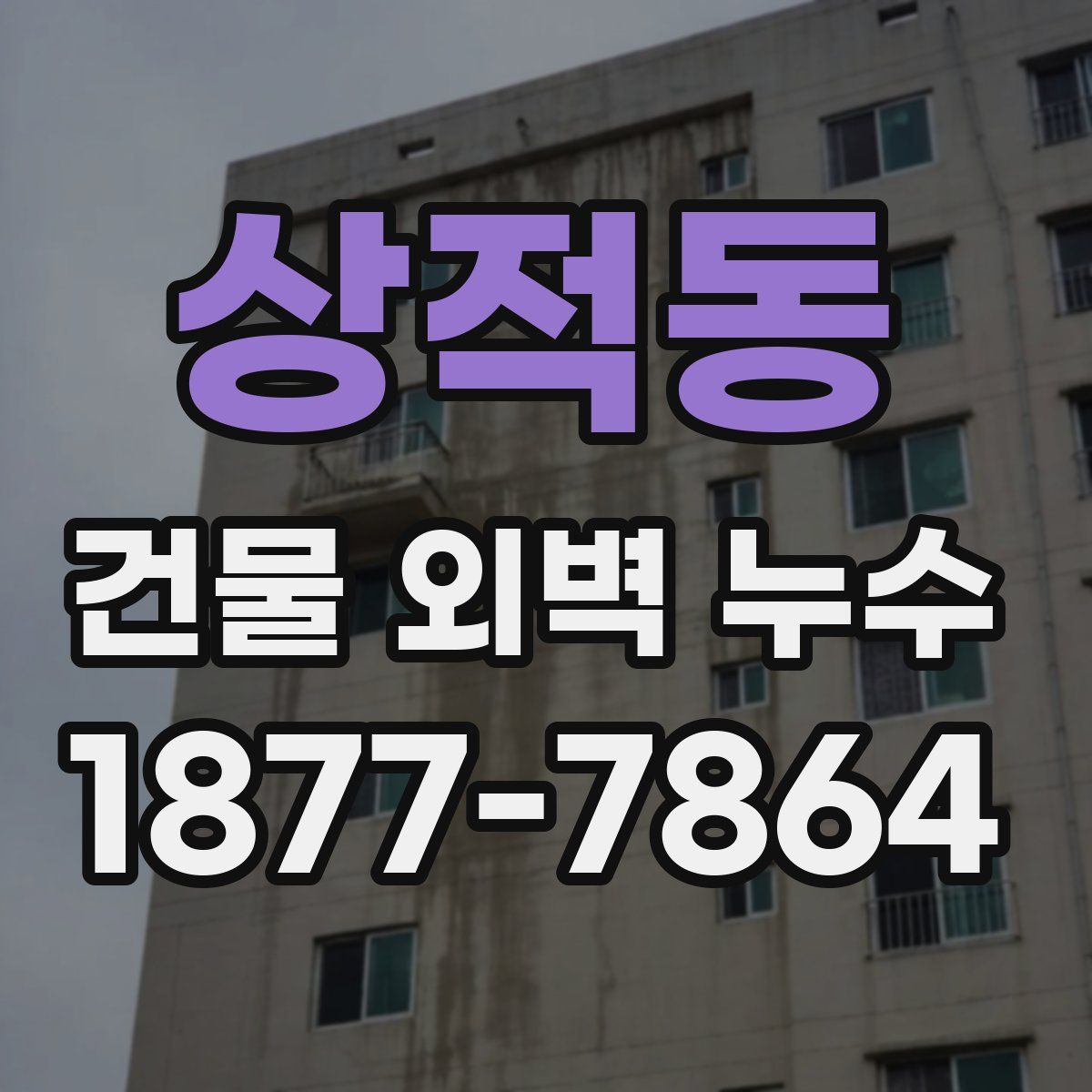 상적동 건물 외벽 누수