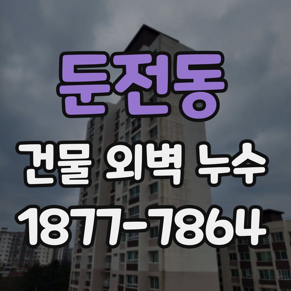 둔전동 건물 외벽 누수