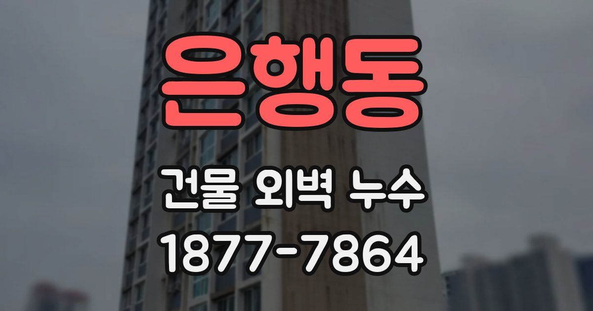 은행동 건물 외벽 누수