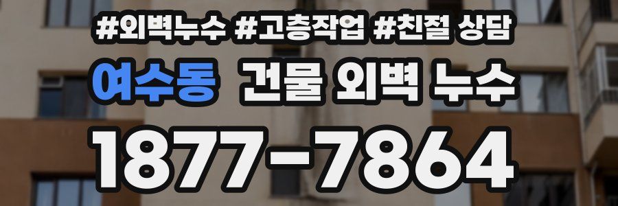 여수동 건물 외벽 누수
