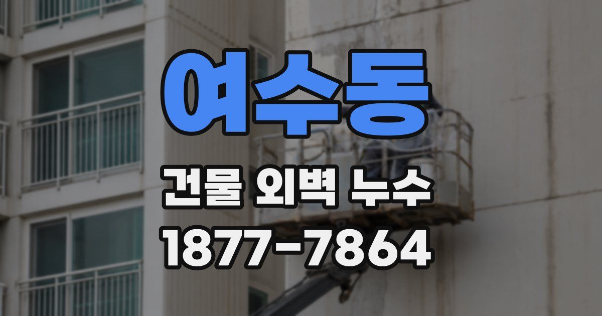 여수동 건물 외벽 누수