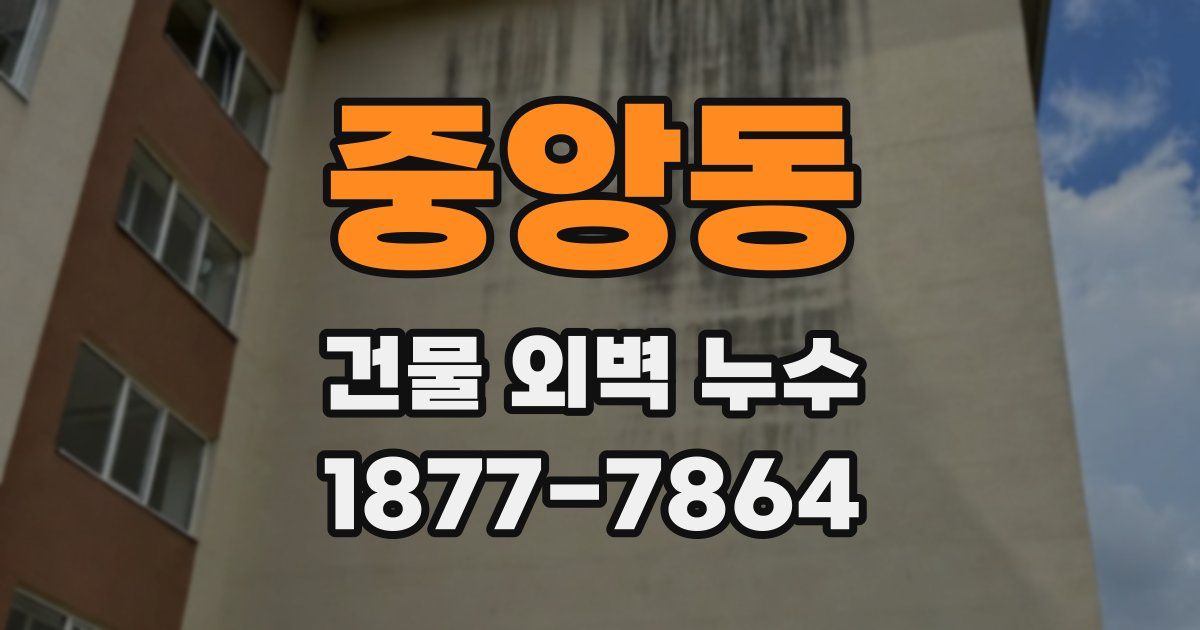 중앙동 건물 외벽 누수