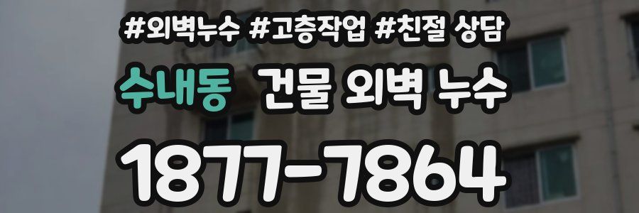 수내동 건물 외벽 누수