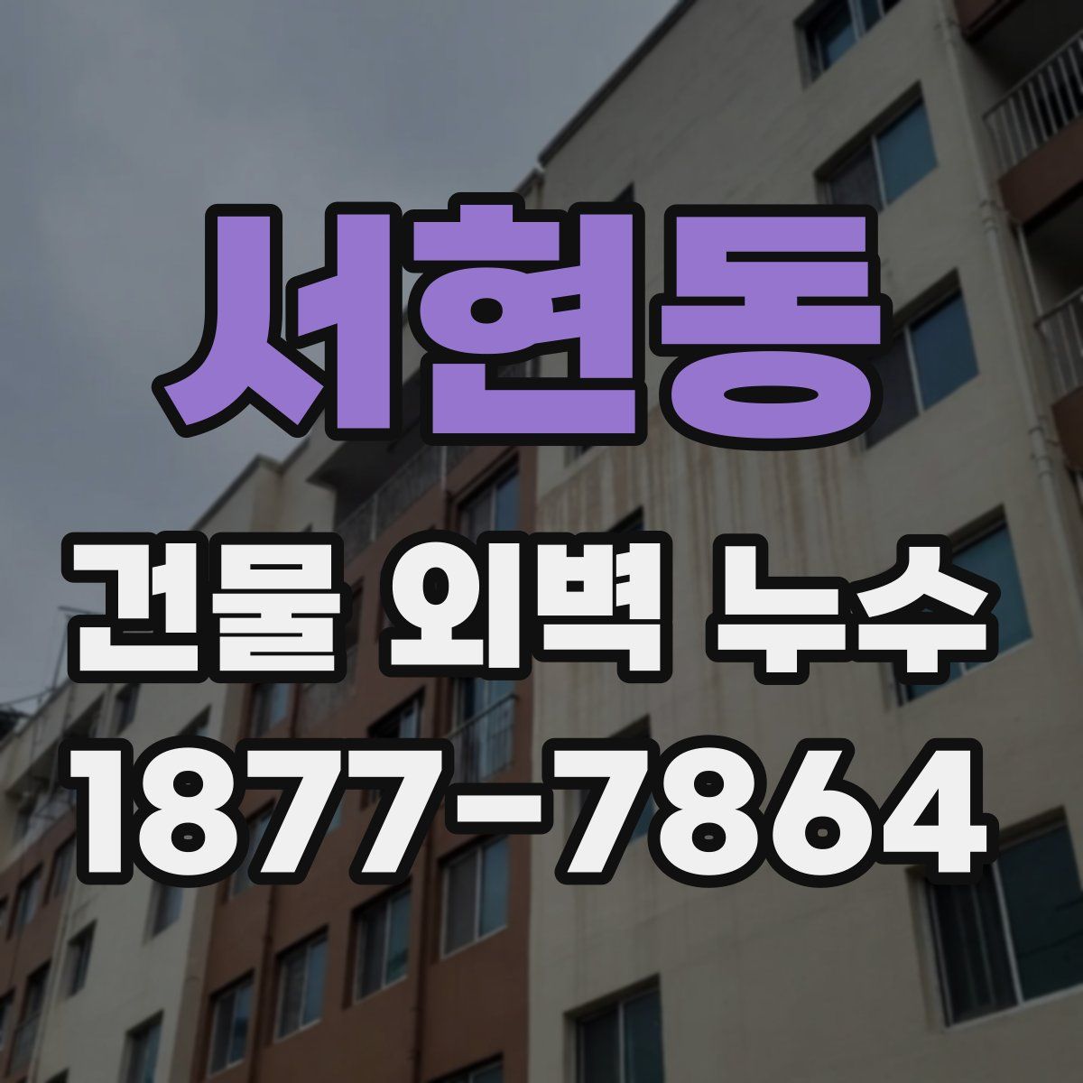 서현동 건물 외벽 누수