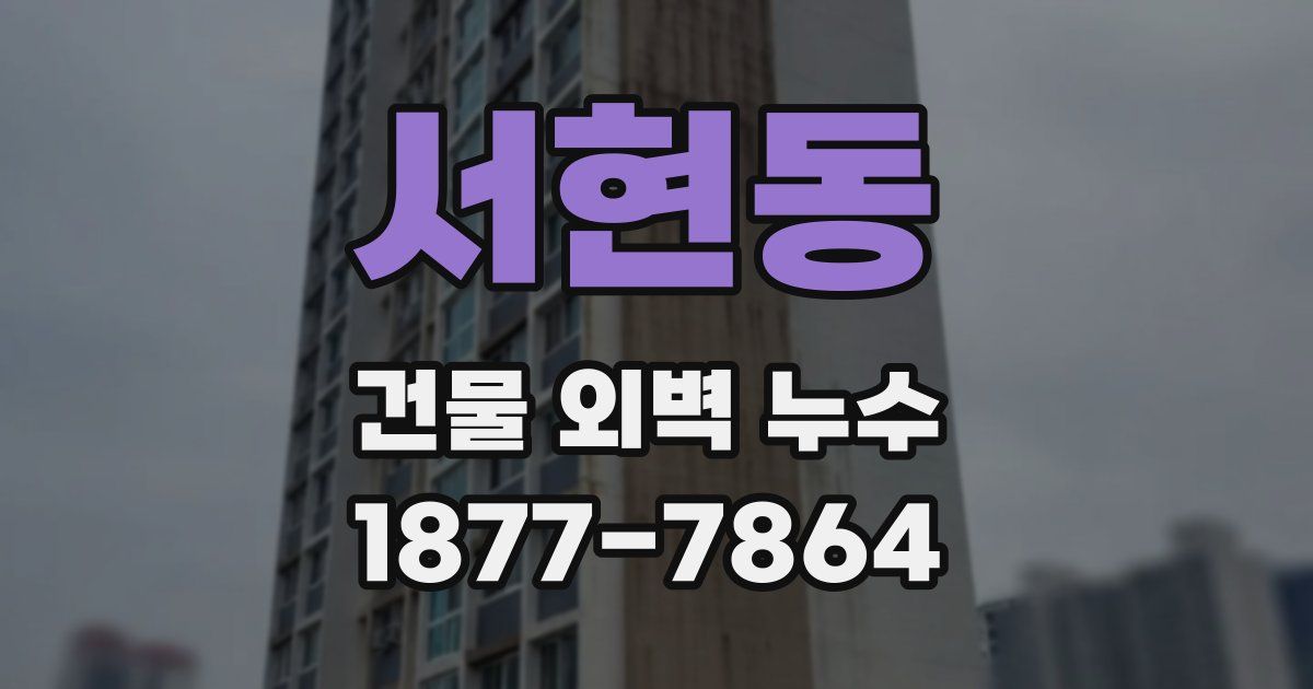 서현동 건물 외벽 누수