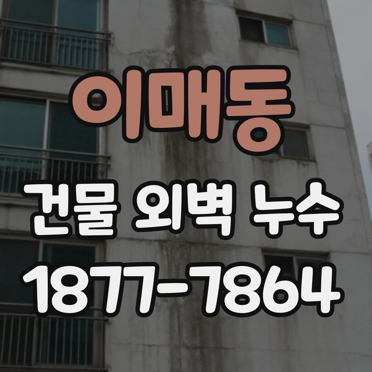 이매동 건물 외벽 누수