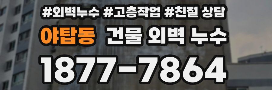 야탑동 건물 외벽 누수