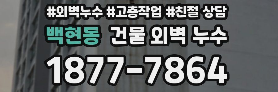 백현동 건물 외벽 누수