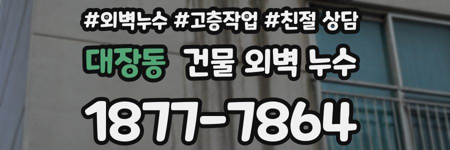 대장동 건물 외벽 누수