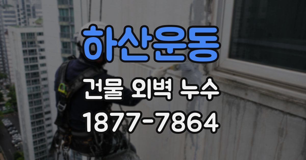 하산운동 건물 외벽 누수