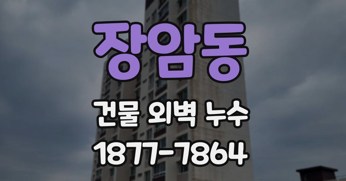 장암동 건물 외벽 누수