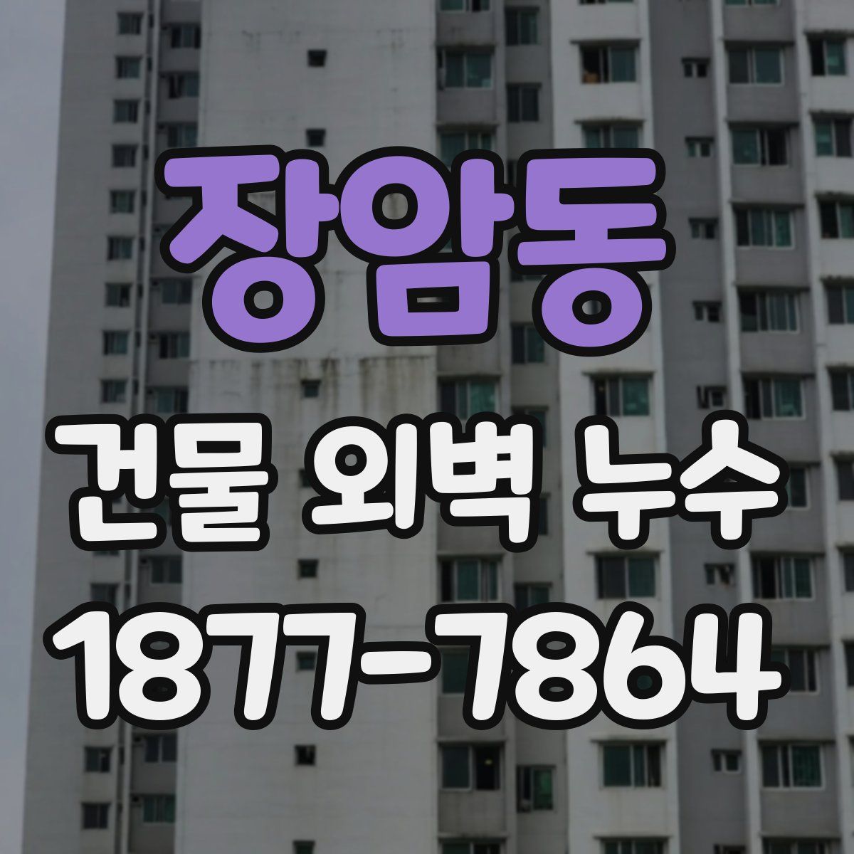 장암동 건물 외벽 누수