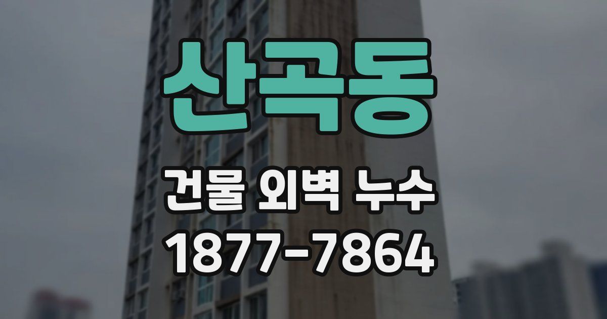 산곡동 건물 외벽 누수