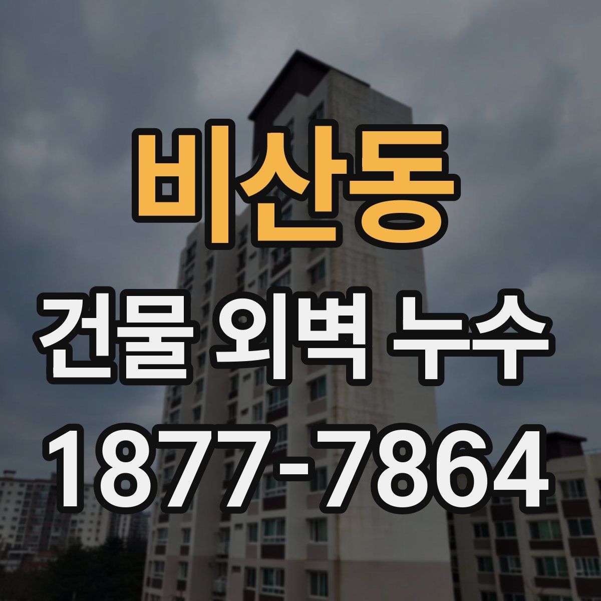 비산동 건물 외벽 누수