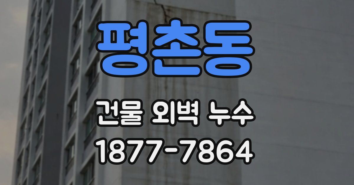 평촌동 건물 외벽 누수
