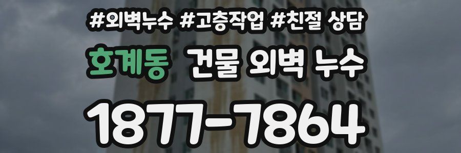 호계동 건물 외벽 누수