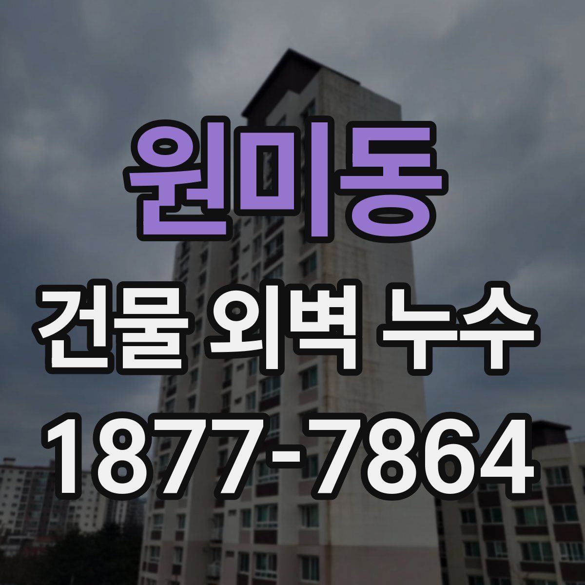 원미동 건물 외벽 누수