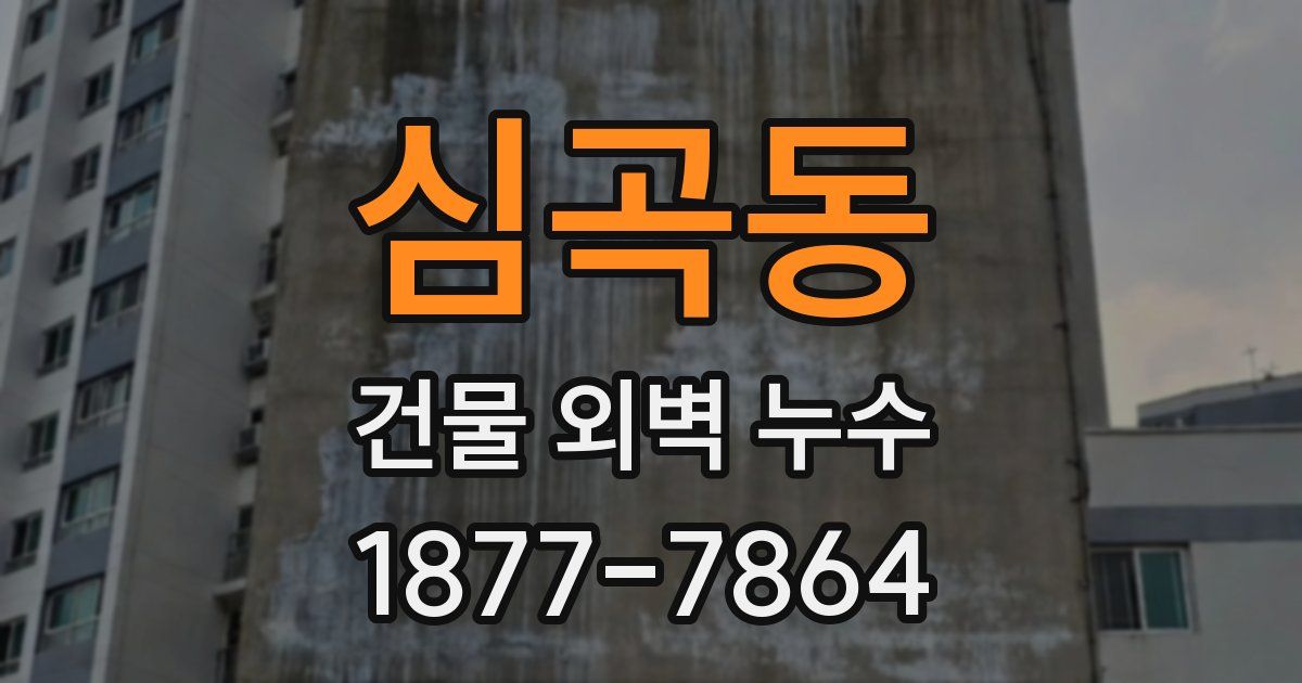 심곡동 건물 외벽 누수
