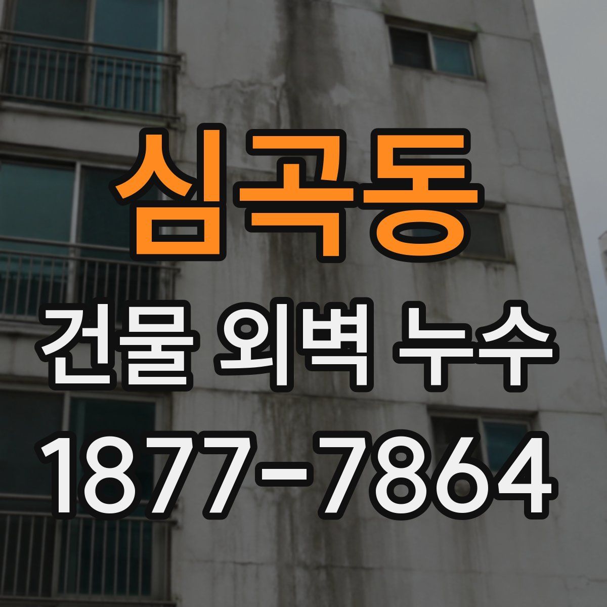 심곡동 건물 외벽 누수