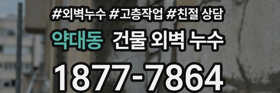 약대동 건물 외벽 누수
