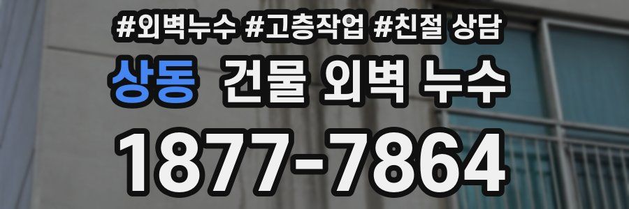 상동 건물 외벽 누수