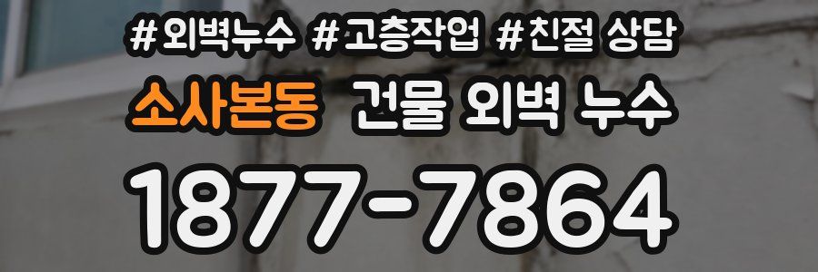 소사본동 건물 외벽 누수