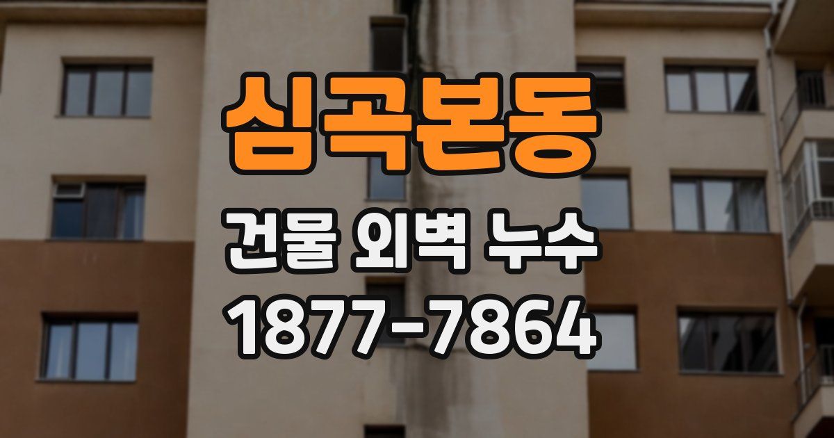 심곡본동 건물 외벽 누수