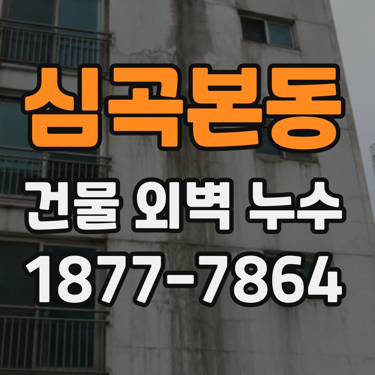 심곡본동 건물 외벽 누수