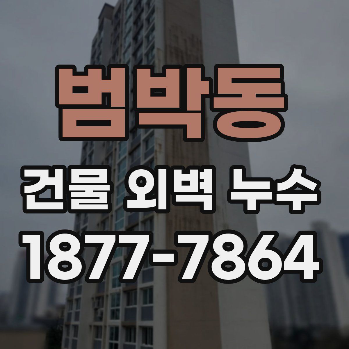 범박동 건물 외벽 누수