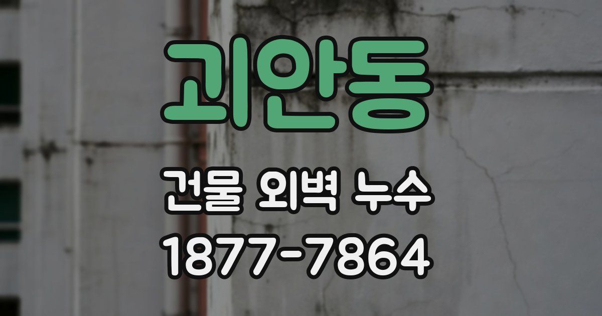 괴안동 건물 외벽 누수