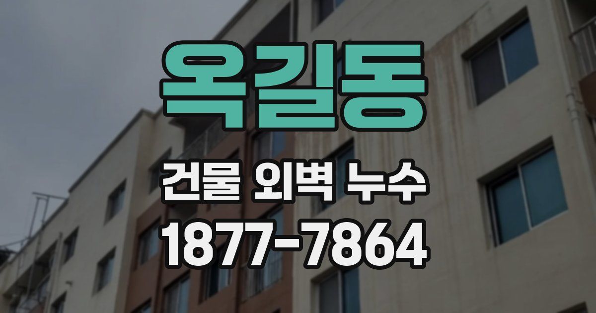 옥길동 건물 외벽 누수