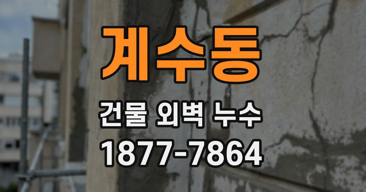 계수동 건물 외벽 누수
