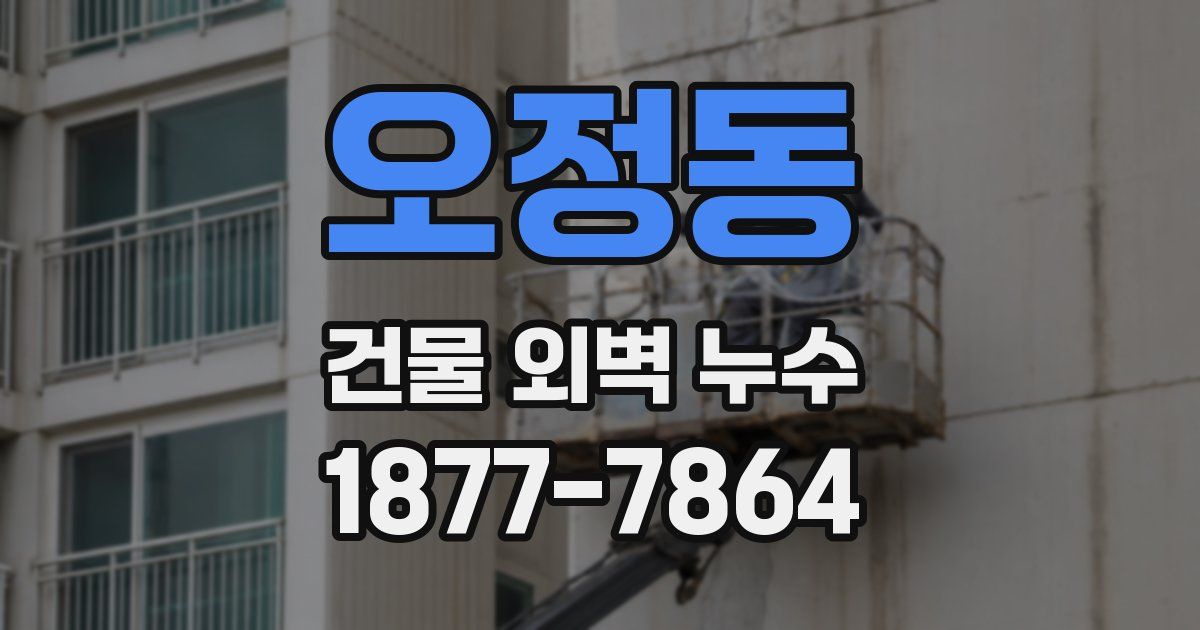 오정동 건물 외벽 누수