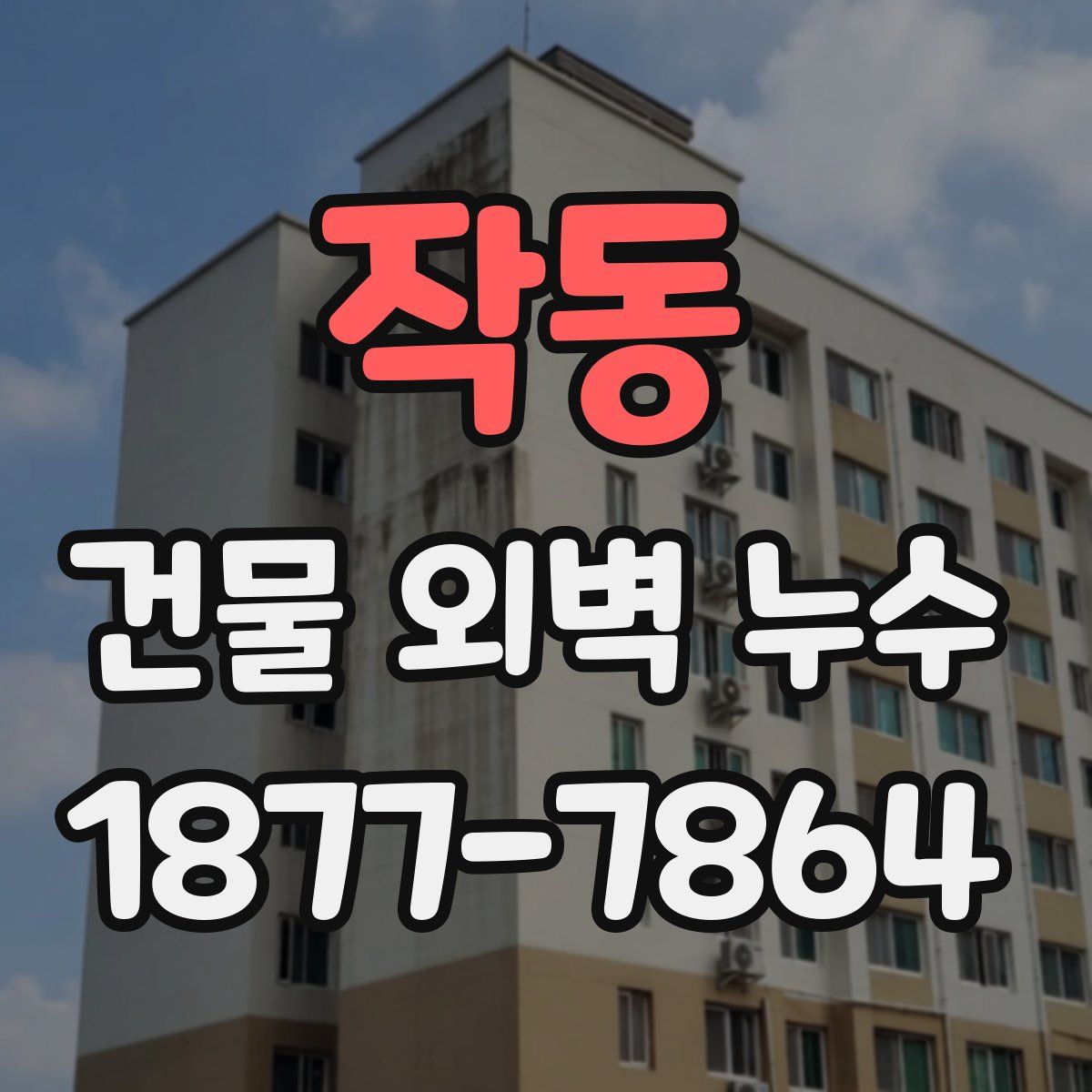 작동 건물 외벽 누수
