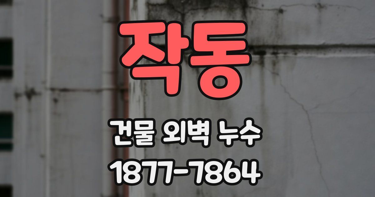 작동 건물 외벽 누수