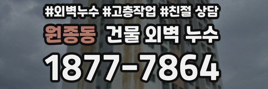 원종동 건물 외벽 누수