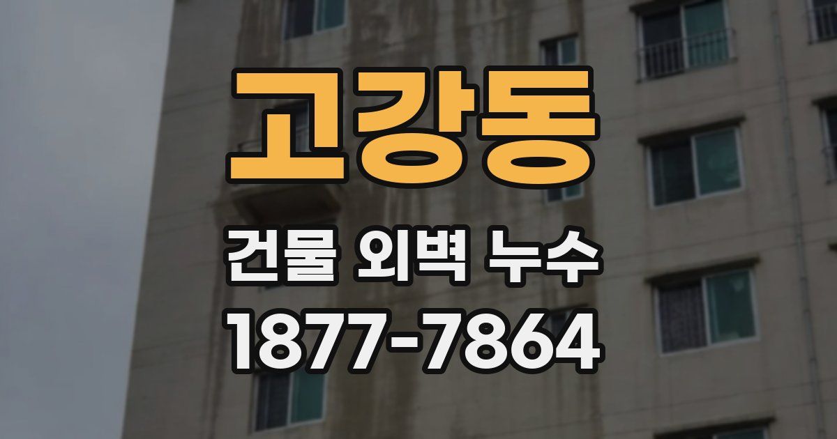 고강동 건물 외벽 누수