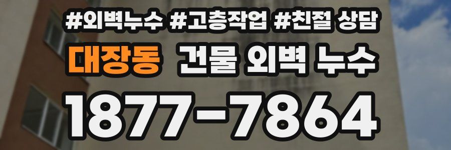 대장동 건물 외벽 누수